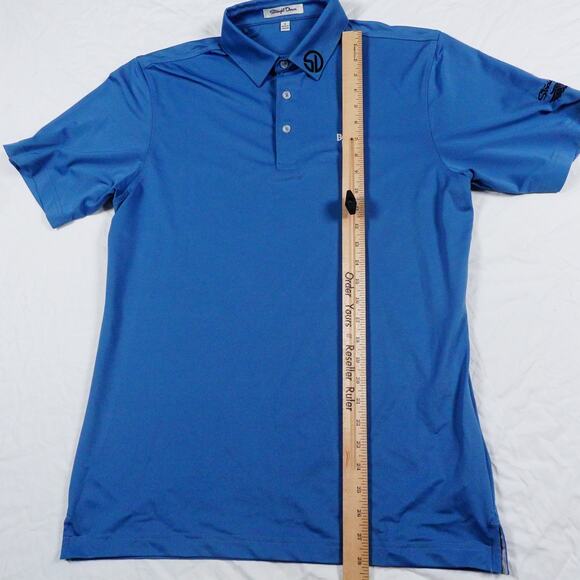 Straight Down Mens Blue EMBROIDERED Golf Polo Shirt Bear Lake Small - Picture 5 of 7
